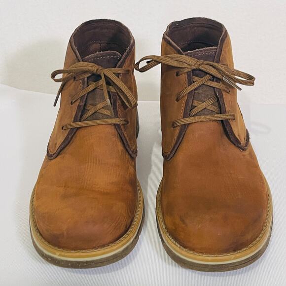 Clarks Chukka Boots Men's 10.5 Morris Peak Waterproof Beeswax Brown Leather Mid - Picture 10 of 11